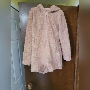 Fashion nova fuzzy romper with bear hoodie